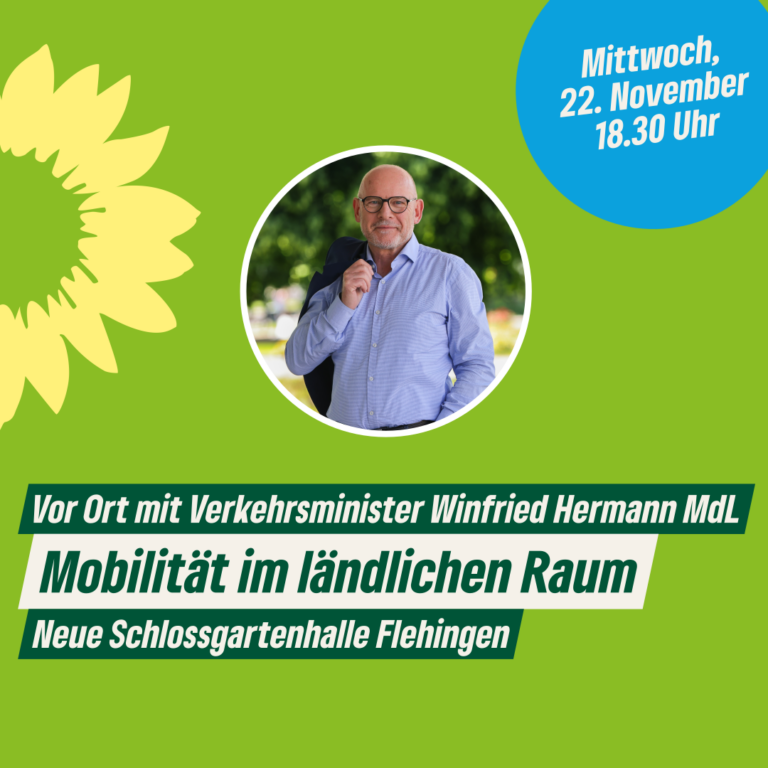 Diskussionsveranstaltung „Mobilität im ländlichen Raum“ mit Verkehrsminister Winfried Hermann MdL 